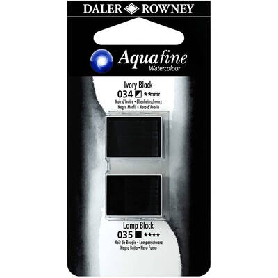 Daler Rowney Aquafine Sulu Boya Tablet 2li Ivory Black-Lamp Black