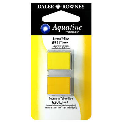 Daler Rowney Aquafine Sulu Boya Tablet 2li Lemon Yellow-Cad. Yellow