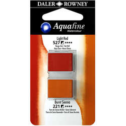 Daler Rowney - Daler Rowney Aquafine Sulu Boya Tablet 2li Light Red-Burnt Sienna