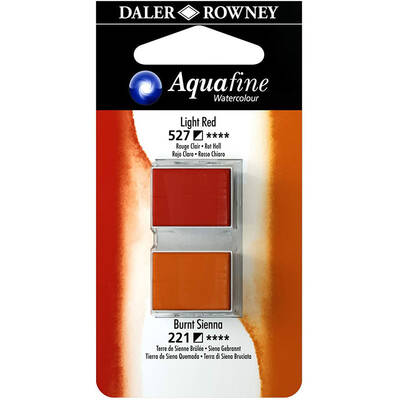 Daler Rowney Aquafine Sulu Boya Tablet 2li Light Red-Burnt Sienna