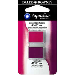 Daler Rowney - Daler Rowney Aquafine Sulu Boya Tablet 2li Quinacridone Magenta-Purple