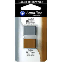 Daler Rowney - Daler Rowney Aquafine Sulu Boya Tablet 2li Silver-Gold