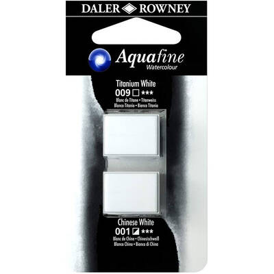 Daler Rowney Aquafine Sulu Boya Tablet 2li Titanium White-Chinese White