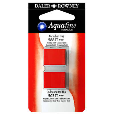 Daler Rowney Aquafine Sulu Boya Tablet 2li Vermilion-Cad. Red