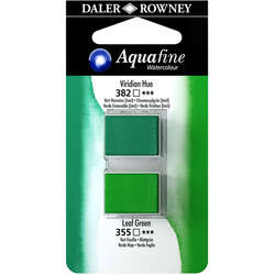 Daler Rowney - Daler Rowney Aquafine Sulu Boya Tablet 2li Viridian- Leaf Green