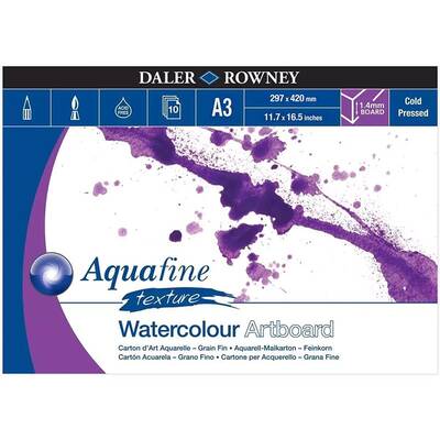 Daler Rowney Aquafine Texture Artboard Sulu Boya Bloğu 10 Yaprak A3