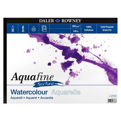 Daler Rowney Aquafine Watercolor Pads Texture 12 Yaprak 300g 305x228mm