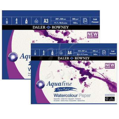 Daler Rowney Aquafine Watercolor Pads Texture 12 Yaprak 300g