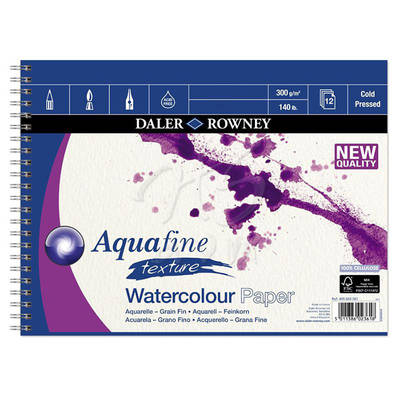 Daler Rowney Aquafine Texture Spiralli 12 Yaprak 300g 17,8x25,4cm