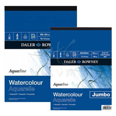 Daler Rowney Aquafine Watercolour Pads Not Jumbo Sulu Boya Bloğu 50 Yaprak 300 g