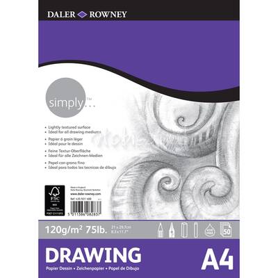Daler Rowney Drawing 210x297mm A4 120g 50 Yaprak