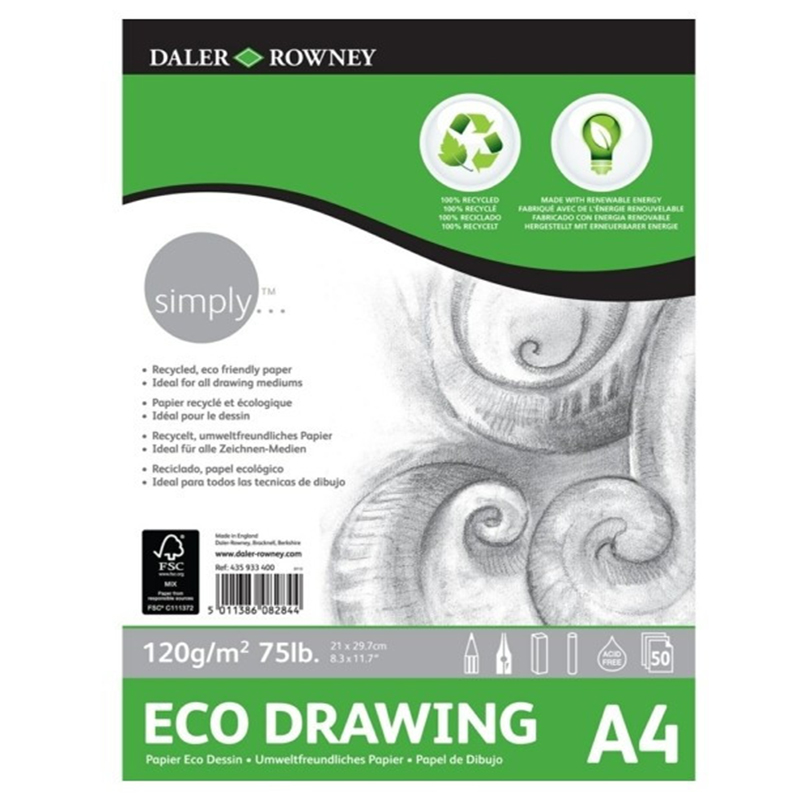 Daler Rowney Eco Drawing Pad 50 Yaprak 120g A4