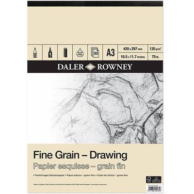 Daler Rowney Fine Grain Drawing Pads 30 Yaprak 120 g A3