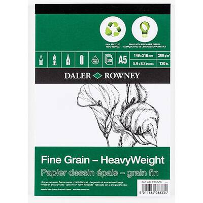 Daler Rowney Fine Grain-HeavyWeight Eco Paper Çizim Defteri 200g 30 Yaprak A5