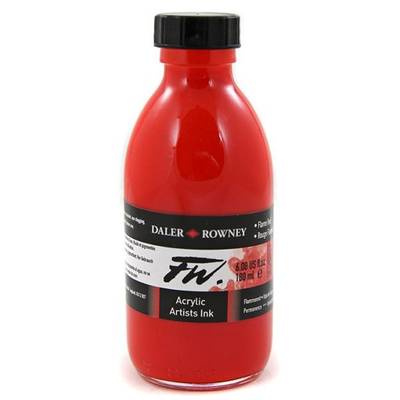 Daler Rowney FW Acrylic Artist Ink 180ml Flame Red 517
