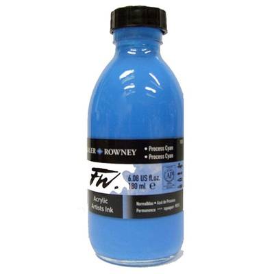 Daler Rowney FW Acrylic Artist Ink 180ml Procces Cyan 120