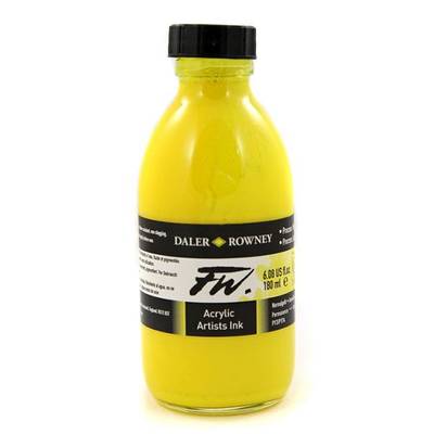 Daler Rowney FW Acrylic Artist Ink 180ml Procces Yellow 675