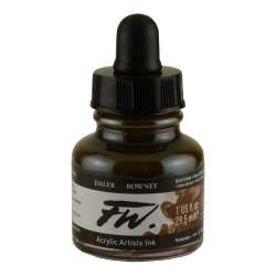 Daler Rowney - DR FW Acrylic Artist Ink 29.5ml Cam Şişe Burnt Umber 223