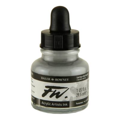 DR FW Acrylic Artist Ink 29.5ml Cam Şişe Cool Grey 053