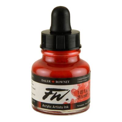 DR FW Acrylic Artist Ink 29.5ml Cam Şişe Crimson 513