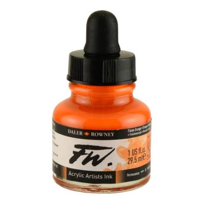 DR FW Acrylic Artist Ink 29.5ml Cam Şişe Flame Orange 687