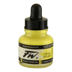 Daler Rowney - DR FW Acrylic Artist Ink 29.5ml Cam Şişe Lemon Yellow 651