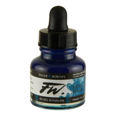 DR FW Acrylic Artist Ink 29.5ml Cam Şişe Marine Blue 151