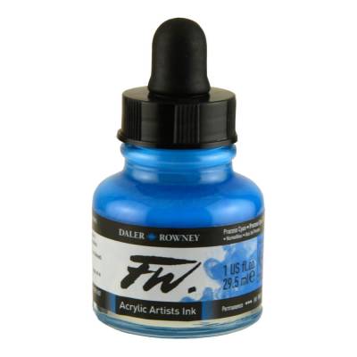 DR FW Acrylic Artist Ink 29.5ml Cam Şişe Procces Cyan 120