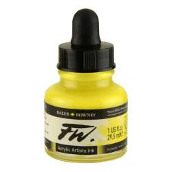 Daler Rowney - DR FW Acrylic Artist Ink 29.5ml Cam Şişe Procces Yellow 675