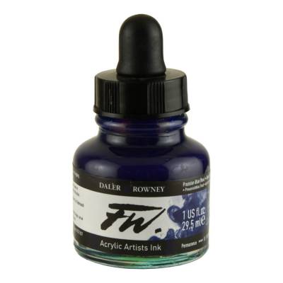 DR FW Acrylic Artist Ink 29.5ml Cam Şişe Prussian Blue 134