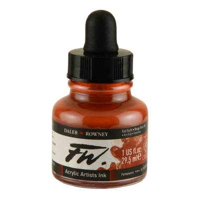 DR FW Acrylic Artist Ink 29.5ml Cam Şişe Red Earth 554