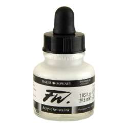 Daler Rowney - DR FW Acrylic Artist Ink 29.5ml Cam Şişe White 011