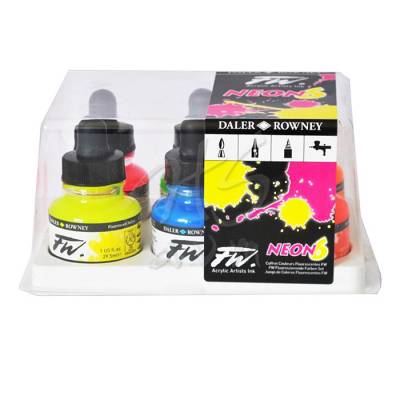 DR FW Acrylic Artist Ink 29.5ml 6lı Neon Set 160329006