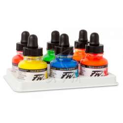 Daler Rowney - DR FW Acrylic Artist Ink 29.5ml 6lı Neon Set 160329006 (1)