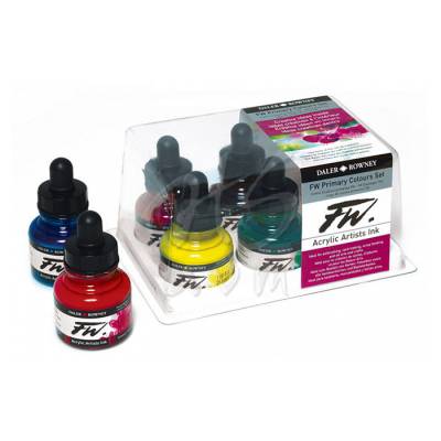 DR FW Acrylic Artist Ink 29.5ml 6lı Primary Set 160100006