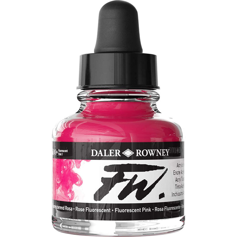 Daler Rowney Fw Acrylic Artist Ink 29.5ml Cam Şişe Fl. Pink 538