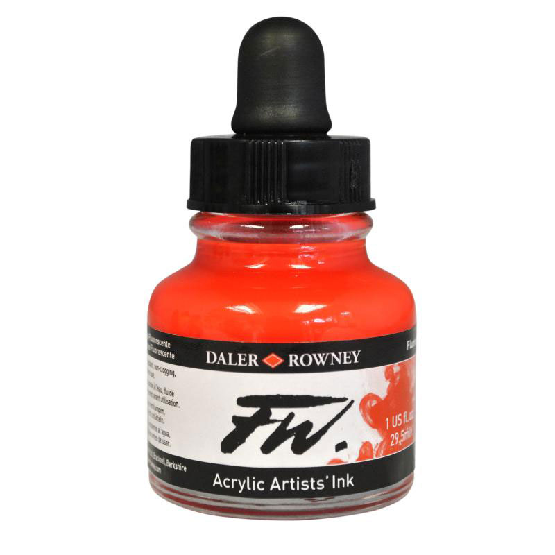 Daler Rowney Fw Acrylic Artist Ink 29.5ml Cam Şişe Fl. Red 544
