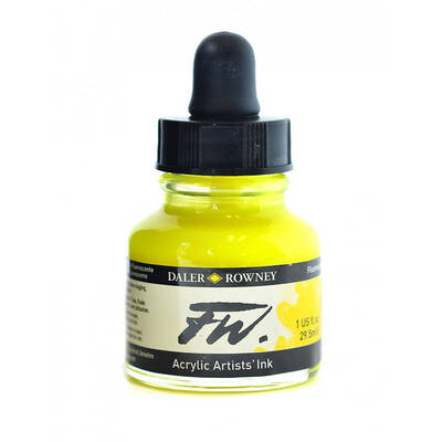 Daler Rowney FW Acrylic Artist Ink 29.5ml Cam Şişe Fl. Yellow 681