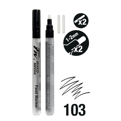 DR FW Mixed Media Paint Marker Sets 103 1-2mm Yuvarlak Uç (S)