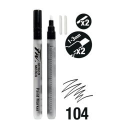 Daler Rowney - DR FW Mixed Media Paint Marker Sets 104 1-3mm Kesik Uç (S) (1)