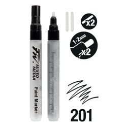 Daler Rowney - DR FW Mixed Media Paint Marker Sets 201 1-2mm Yuvarlak Uç (M) (1)