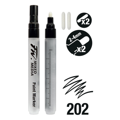 DR FW Mixed Media Paint Marker Sets 202 2-4mm Yuvarlak Uç (M)