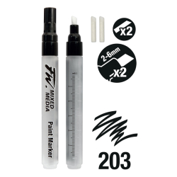 Daler Rowney - DR FW Mixed Media Paint Marker Sets 203 2-6mm Kesik Uç (M) (1)