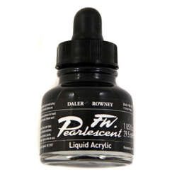 Daler Rowney - Daler Rowney FW Pearlescent Acrylic Ink 29.5ml 032 Black