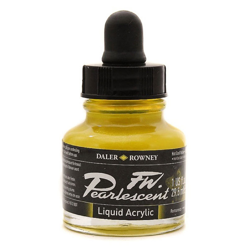 Daler Rowney Fw Pearlescent Acrylic Ink 29.5ml 113 Hot Cool Y.