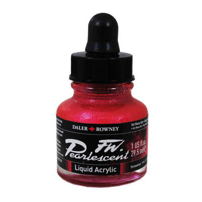 Daler Rowney FW Pearlescent Acrylic Ink 29.5ml 114 Hot Mama Red