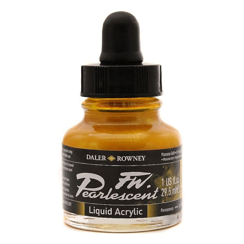 Daler Rowney Fw Pearlescent Acrylic Ink 29.5ml 117 Mazuma Gold