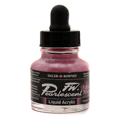 Daler Rowney FW Pearlescent Acrylic Ink 29.5ml 118 Platinum Pink