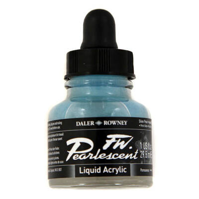 Daler Rowney FW Pearlescent Acrylic Ink 29.5ml 119 Silver Pearl
