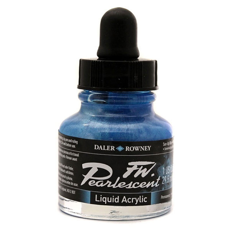 Daler Rowney Fw Pearlescent Acrylic Ink 29.5ml 122 Sun-up Blue